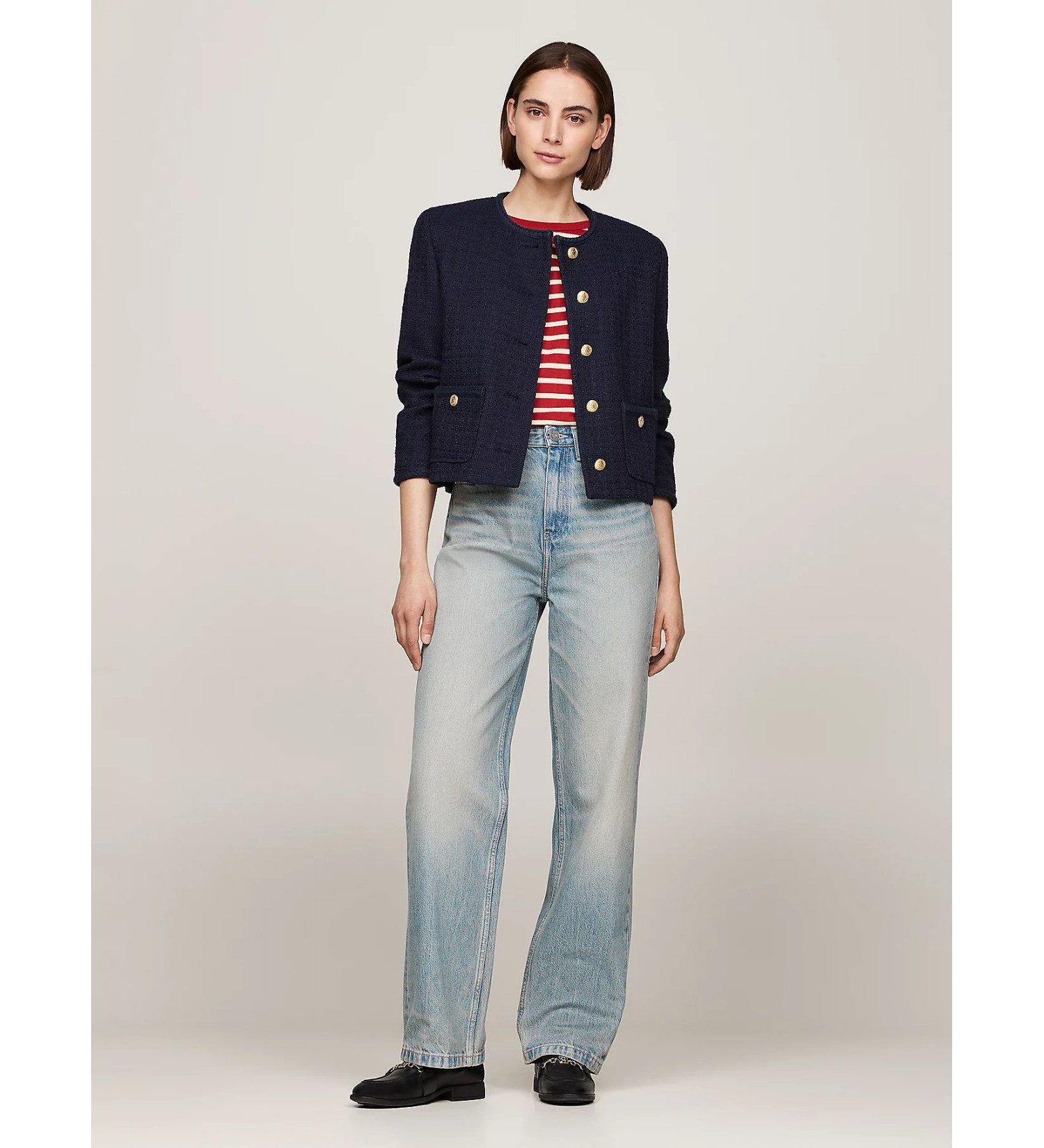 TOMMY HILFIGER Mix crew neck jacket